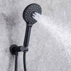 Single Handle 3-Spray High Pressure Tub And Shower Faucet Combo With Tub Spout In Matte Black (Valve Included) 14 Single Handle 3-Spray High Pressure Tub And Shower Faucet Combo With Tub Spout In Matte Black (Valve Included) -FURITURE SALE SHOP matte black bathtub shower faucet combos w1194 d96203h zq 1d 1000