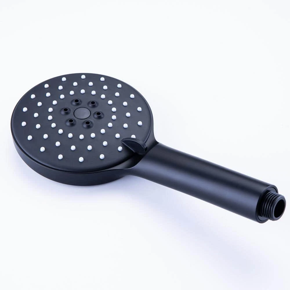 Single Handle 3-Spray High Pressure Tub And Shower Faucet Combo With Tub Spout In Matte Black (Valve Included) 7 Single Handle 3-Spray High Pressure Tub And Shower Faucet Combo With Tub Spout In Matte Black (Valve Included) - Image 7