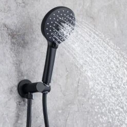 Single Handle 3-Spray High Pressure Tub And Shower Faucet Combo With Tub Spout In Matte Black (Valve Included) 15 Single Handle 3-Spray High Pressure Tub And Shower Faucet Combo With Tub Spout In Matte Black (Valve Included) -FURITURE SALE SHOP matte black bathtub shower faucet combos w1194 d96203h zq 66 1000