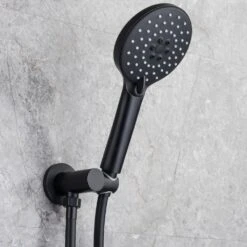 Single Handle 3-Spray High Pressure Tub And Shower Faucet Combo With Tub Spout In Matte Black (Valve Included) 22 Single Handle 3-Spray High Pressure Tub And Shower Faucet Combo With Tub Spout In Matte Black (Valve Included) -FURITURE SALE SHOP matte black bathtub shower faucet combos w1194 d96203h zq d4 1000