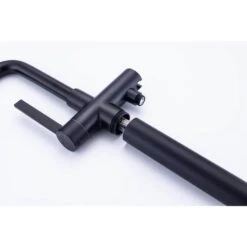 1-Handle Freestanding Tub Faucet With Hand Shower With Waterfall In Matte Black -FURITURE SALE SHOP matte black claw foot tub faucets q pzz 8008h fa 1000