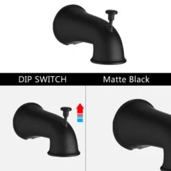 Single Handle 7 Function Rain Freestanding Tub Faucet With Handheld Shower In Matte Black -FURITURE SALE SHOP matte black claw foot tub faucets x w1219 w46591 44 1000