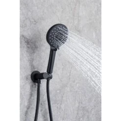 3-Spray Patterns With 2.5 GPM 10 In. Wall Mount Shower System Set Dual Shower Heads With Handheld Spray In Matte Black 17 3-Spray Patterns With 2.5 GPM 10 In. Wall Mount Shower System Set Dual Shower Heads With Handheld Spray In Matte Black -FURITURE SALE SHOP matte black dual shower heads w1194 d96202h zq 76 1000