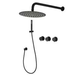 2 Spray Wall Mount Full Rain Shower Faucet With Hand Shower In Matte Black 2.8 Gallons Per Minute 10 2 Spray Wall Mount Full Rain Shower Faucet With Hand Shower In Matte Black 2.8 Gallons Per Minute -FURITURE SALE SHOP matte black dual shower heads x ctae749mb 4f 1000