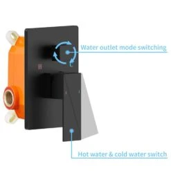 Single Handle 1-Spray Rainfall Shower Head, Handheld Shower Faucet 2 GPM With Adjustable Heads In Matte Black 12 Single Handle 1-Spray Rainfall Shower Head, Handheld Shower Faucet 2 GPM With Adjustable Heads In Matte Black -FURITURE SALE SHOP matte black dual shower heads x dr l 8004bg 44 1000