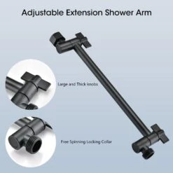 6 Spray Patterns Wall Mount Dual Shower Head And Handheld Shower Head With 2-Way Diverter In Matte Black -FURITURE SALE SHOP matte black dual shower heads x w1219 w60165 4f 1000