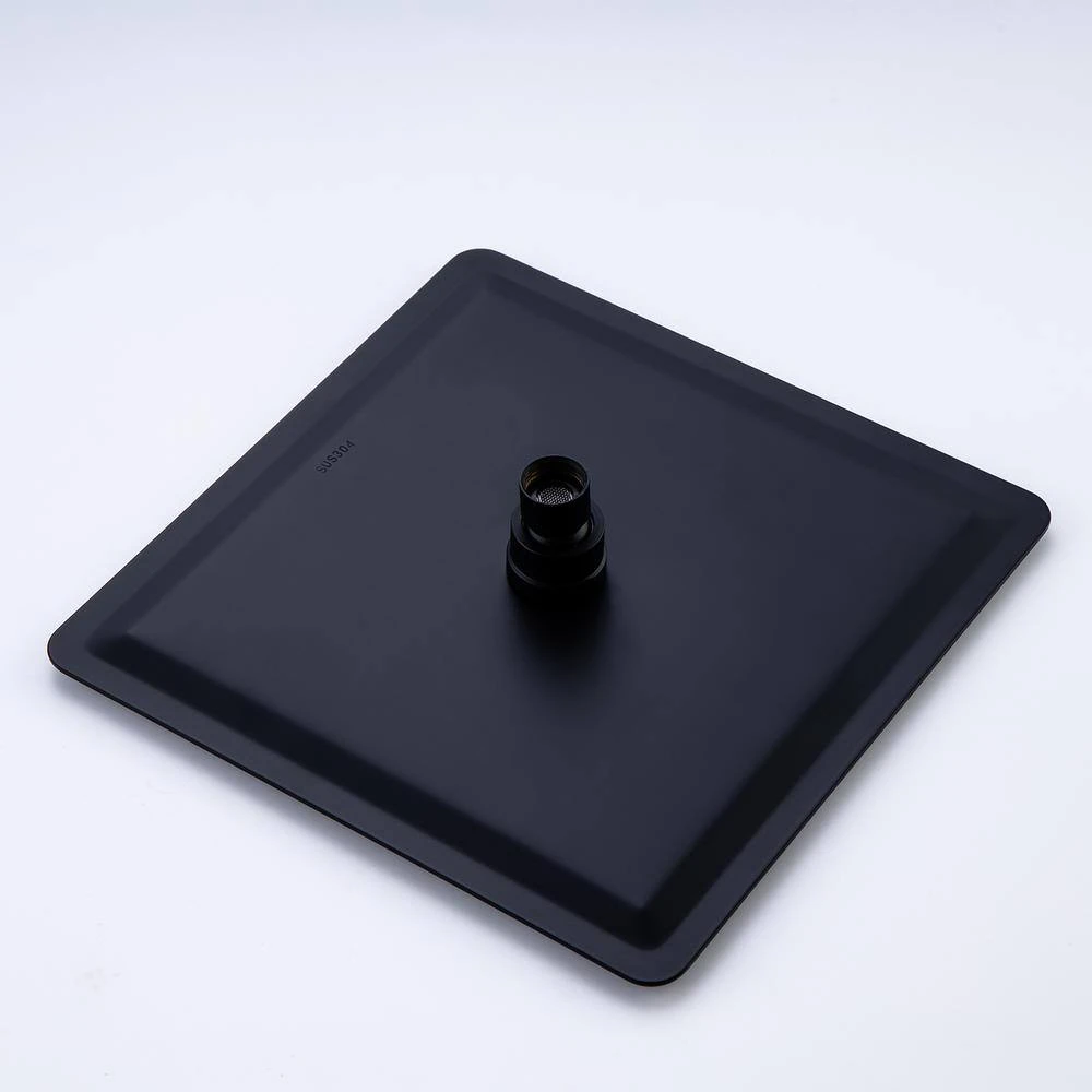 1-Spray Patterns With 2.5 GPM 10 In. Wall Mount Rain Fixed Shower Head In Matte Black (Valve Included) 7 1-Spray Patterns With 2.5 GPM 10 In. Wall Mount Rain Fixed Shower Head In Matte Black (Valve Included) - Image 7