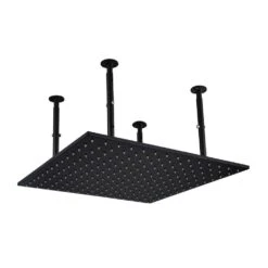 1-Spray Patterns 2.5 GPM 20 In. Ceiling Mount Fixed Shower Head In Matte Black