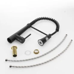 Single Handle No Sensor Pull Down Sprayer Kitchen Faucet In Matte Black -FURITURE SALE SHOP matte black pull down kitchen faucets q xy 2008b fa 1000
