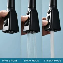Single Handle Touchless Pull Down Sprayer Kitchen Faucet In Matte Black 12 Single Handle Touchless Pull Down Sprayer Kitchen Faucet In Matte Black -FURITURE SALE SHOP matte black pull down kitchen faucets xy is2254b q 4f 1000