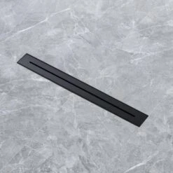 2.75 In. W X 24 In. D Stainless Steel Decorative Drain Cover With Matte Black 17 2.75 In. W X 24 In. D Stainless Steel Decorative Drain Cover With Matte Black -FURITURE SALE SHOP matte black shower drains q pzz 7006h 24 31 1000