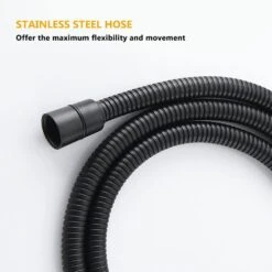 2-Handle 1-Spray Round Faucet With 10 In. Rain Shower Headand Handheld Shower Head Set In Matte Black -FURITURE SALE SHOP matte black shower faucets ms a3584 mb kxc 44 1000