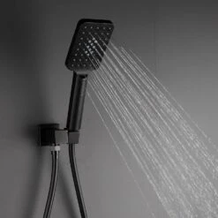 Single-Handle 3-Spray Patterns Anti-scald Shower Fixtures With Rough-In Pressure Balanced Valve In Matte Black 12 Single-Handle 3-Spray Patterns Anti-scald Shower Fixtures With Rough-In Pressure Balanced Valve In Matte Black -FURITURE SALE SHOP matte black shower faucets w1194 d98102h kxc 1f 1000