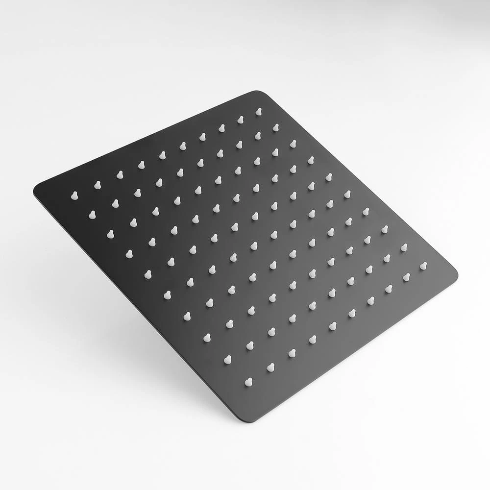 Single-Handle 3-Spray Patterns Anti-scald Shower Fixtures With Rough-In Pressure Balanced Valve In Matte Black 4 Single-Handle 3-Spray Patterns Anti-scald Shower Fixtures With Rough-In Pressure Balanced Valve In Matte Black - Image 4