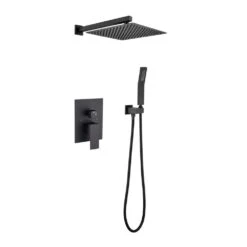 2-Handle Claw Foot Tub Faucet With Hand Shower In. Matte Black