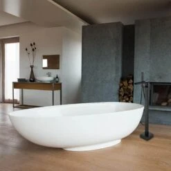 Single-Handle Claw Foot Tub Faucet In Matte Black -FURITURE SALE SHOP matte black tahanbath claw foot tub faucets z w105956040 31 1000