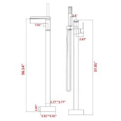 Single-Handle Claw Foot Tub Faucet In Matte Black -FURITURE SALE SHOP matte black tahanbath claw foot tub faucets z w105956040 44 1000
