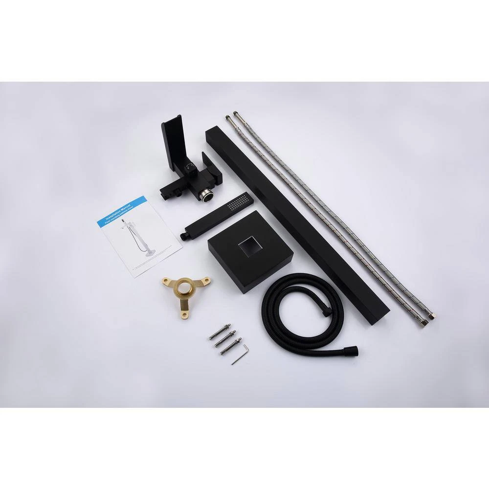 Single-Handle Claw Foot Freestanding Tub Faucet In Matte Black 2 Single-Handle Claw Foot Freestanding Tub Faucet In Matte Black - Image 2