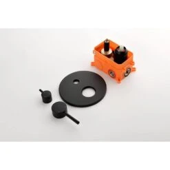 1-Spray Dual Shower System 2.5 GPM With Shower Head,Hand Shower, Slide Bar Bodysprays In Matte Black -FURITURE SALE SHOP matte black tahanbath dual shower heads y w2287 141182 fa 1000