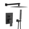 1-Spray Patterns Dual Wall Mount With Shower Head 1.5GPM, In Matte Black