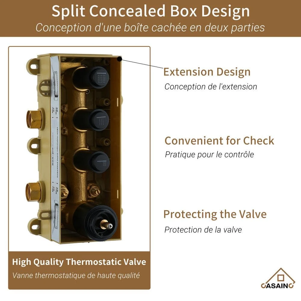 1-Spray 1.8 GPM High Pressure Ceiling Mount Dual Shower Head/Handheld Shower Combo In Matte Black 3 1-Spray 1.8 GPM High Pressure Ceiling Mount Dual Shower Head/Handheld Shower Combo In Matte Black - Image 3