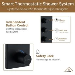 1-Spray 1.8 GPM High Pressure Ceiling Mount Dual Shower Head/Handheld Shower Combo In Matte Black 16 1-Spray 1.8 GPM High Pressure Ceiling Mount Dual Shower Head/Handheld Shower Combo In Matte Black -FURITURE SALE SHOP matte black tahanbath dual shower heads z 102009eb 2 fa 1000