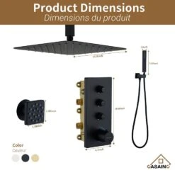 1-Spray Patterns Ceiling Mount Handheld Shower Head Dual 1.8 GPM In Matte Black 15 1-Spray Patterns Ceiling Mount Handheld Shower Head Dual 1.8 GPM In Matte Black -FURITURE SALE SHOP matte black tahanbath dual shower heads z 102009eb 4 44 1000