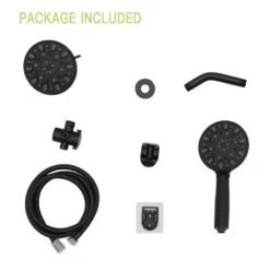 7-spray Dual 4.7 In. Wall Mount 1.8 GPM Shower Head And Handheld Shower Head In Matte Black 12 7-spray Dual 4.7 In. Wall Mount 1.8 GPM Shower Head And Handheld Shower Head In Matte Black -FURITURE SALE SHOP matte black tahanbath dual shower heads z w124362252 44 1000