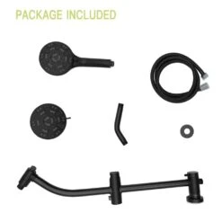 8-spray Dual 4.7 In. Wall Mount 1.8 GPM Shower Head And Handheld Shower Head In Matte Black -FURITURE SALE SHOP matte black tahanbath dual shower heads z w124362274 44 1000