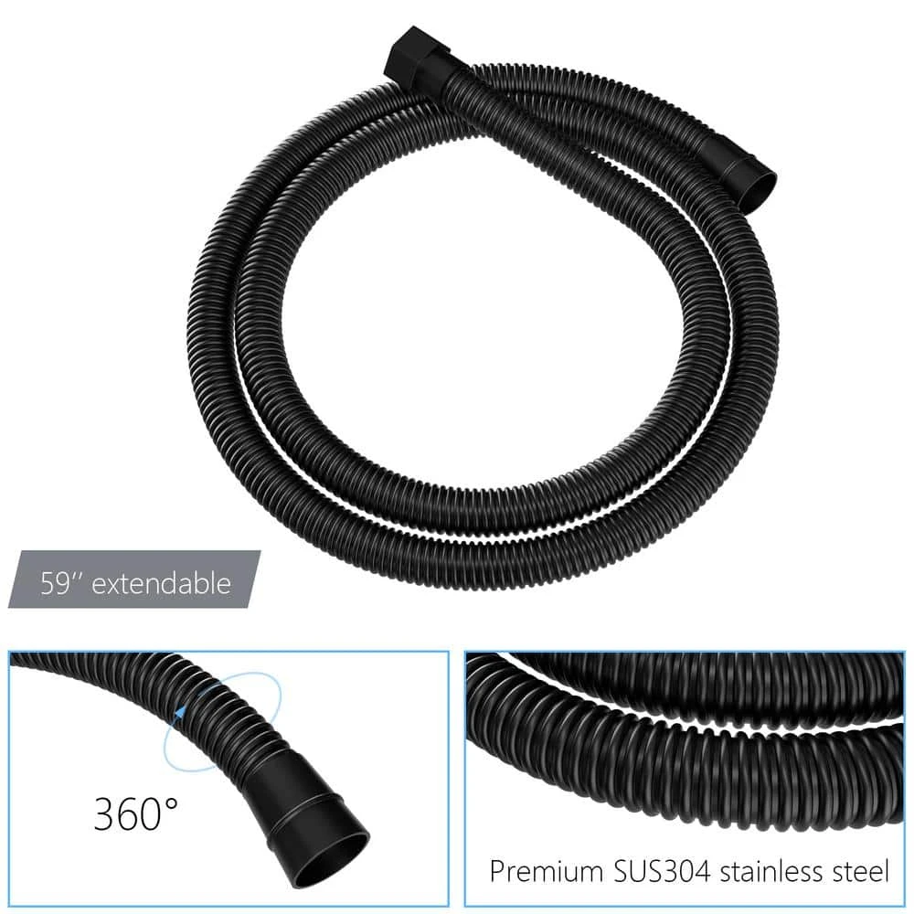 1-spray Dual 12 In. Wall Mount 1.8 GPM Shower Head And Handheld Shower Head In Matte Black 4 1-spray Dual 12 In. Wall Mount 1.8 GPM Shower Head And Handheld Shower Head In Matte Black - Image 4