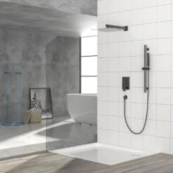 1-spray Dual 12 In. Wall Mount 1.8 GPM Shower Head And Handheld Shower Head In Matte Black 16 1-spray Dual 12 In. Wall Mount 1.8 GPM Shower Head And Handheld Shower Head In Matte Black -FURITURE SALE SHOP matte black tahanbath dual shower heads z w124382388 fa 1000