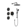 Shower System With Shower Head, Hand Shower, Slide Bar, Bodysprays, Shower Arm, Hose, Valve Trim And Lever Handles