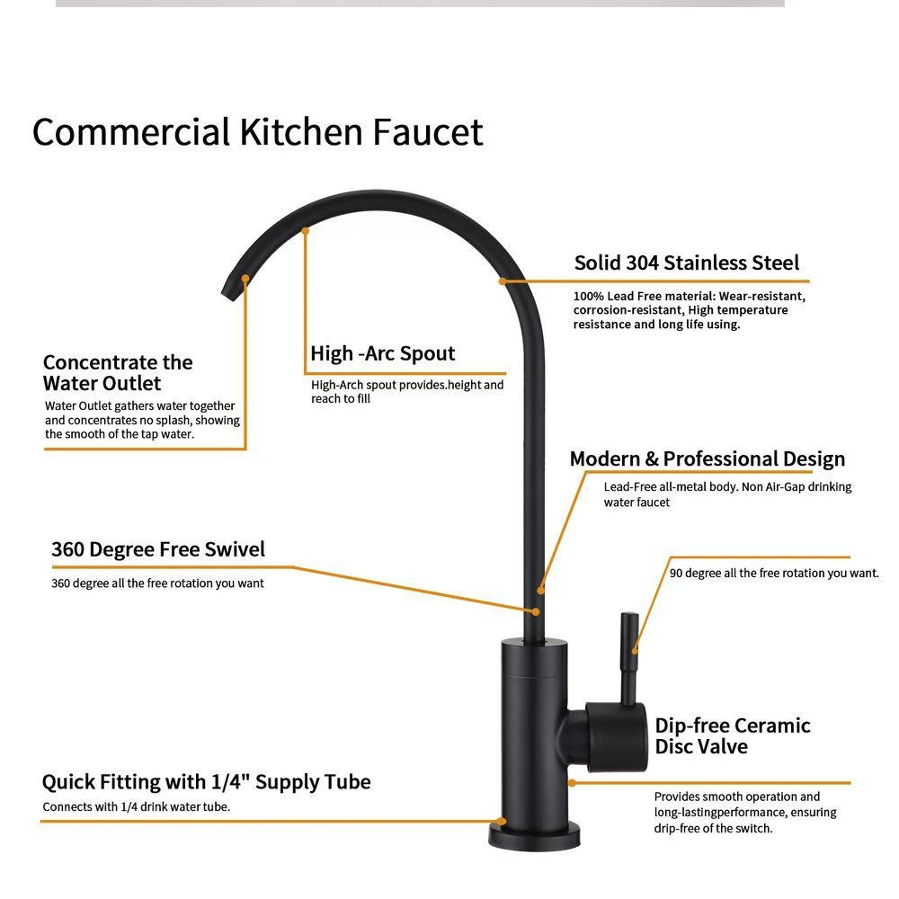 Single Handle Beverage Faucet In Matte Black 8 Single Handle Beverage Faucet In Matte Black - Image 8