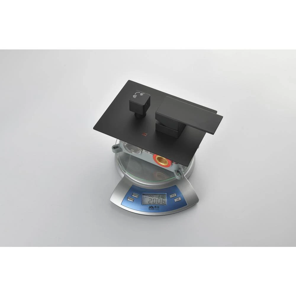 2-Spray Patterns Ceiling Mount Square Rainfall Dual Handheld Shower Head 2.5 GPM In Matte Black 6 2-Spray Patterns Ceiling Mount Square Rainfall Dual Handheld Shower Head 2.5 GPM In Matte Black - Image 6