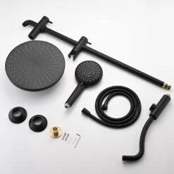 5-Spray Wall Mount Handheld Shower Head 1.8 GPM In Matte Black 10 5-Spray Wall Mount Handheld Shower Head 1.8 GPM In Matte Black -FURITURE SALE SHOP matte black tahanbath handheld shower heads z w121952131 1f 1000