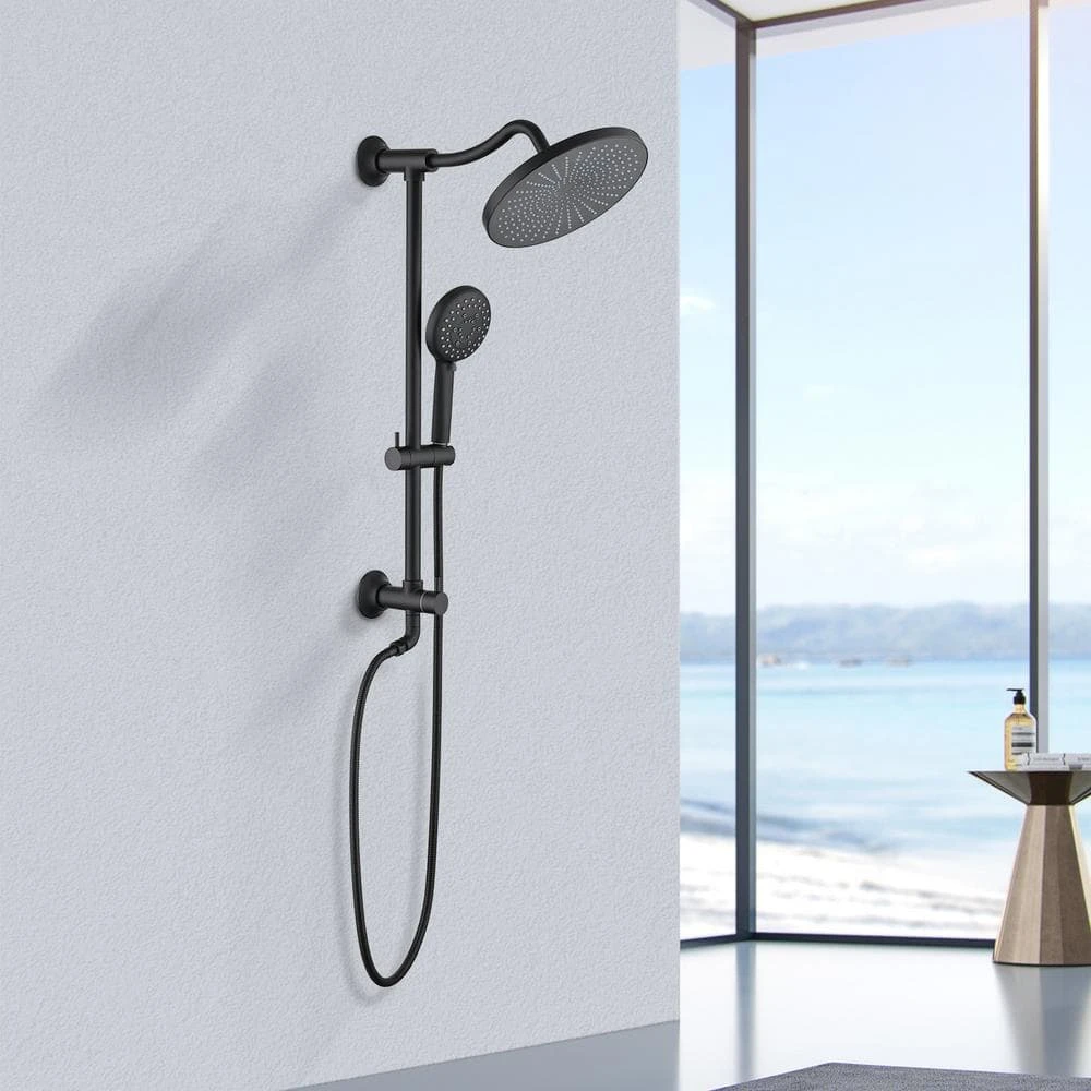 5-Spray Wall Mount Handheld Shower Head 1.8 GPM In Matte Black 7 5-Spray Wall Mount Handheld Shower Head 1.8 GPM In Matte Black - Image 7