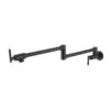 Wall Mounted Pot Filler With Swivel Spout In Matte Black
