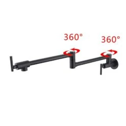 Double Handles Wall Mounted Pot Filler In Matte Black 12 Double Handles Wall Mounted Pot Filler In Matte Black -FURITURE SALE SHOP matte black tahanbath pot fillers xy 601b zq 4f 1000