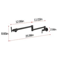 Double Handles Wall Mounted Pot Filler In Matte Black 11 Double Handles Wall Mounted Pot Filler In Matte Black -FURITURE SALE SHOP matte black tahanbath pot fillers xy 601b zq c3 1000