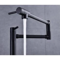 Freestanding Pot Filler Faucet With Extension Shank In Matte Black -FURITURE SALE SHOP matte black tahanbath pot fillers y w928 104110 1f 1000