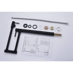 Freestanding Pot Filler Faucet With Extension Shank In Matte Black -FURITURE SALE SHOP matte black tahanbath pot fillers y w928 104110 4f 1000