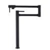 Freestanding Pot Filler Faucet With Extension Shank In Matte Black