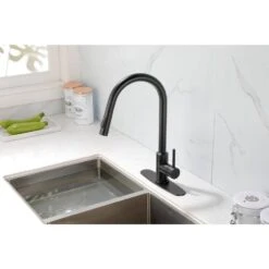 Kitchen Faucet Single Handle Pull Down Sprayer Kitchen Faucet In Matte Black -FURITURE SALE SHOP matte black tahanbath pull down kitchen faucets z th9001mb 8 44 1000