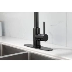 Kitchen Faucet Single Handle Pull Down Sprayer Kitchen Faucet In Matte Black -FURITURE SALE SHOP matte black tahanbath pull down kitchen faucets z th9001mb 8 fa 1000