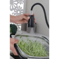 Single Handle High Arc Brushed Level Stainless Steel Pull Down Sprayer Kitchen Faucet In Nickel Single -FURITURE SALE SHOP matte black tahanbath pull down kitchen faucets z w1272 64937 31 1000