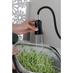 Single Handle High Arc Brushed Level Stainless Steel Pull Down Sprayer Kitchen Faucet In Nickel Single -FURITURE SALE SHOP matte black tahanbath pull down kitchen faucets z w1272 64937 44 1000