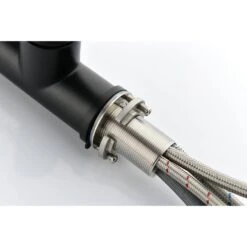 Single Handle Kitchen Sink Faucet With Pull Out Sprayer In Matte Black -FURITURE SALE SHOP matte black tahanbath pull out kitchen faucets y w2287 p154025 44 1000