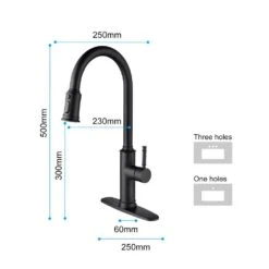 Kitchen Faucet With Pull Out Spraye In Matte Black -FURITURE SALE SHOP matte black tahanbath pull out kitchen faucets y w928 110973 4f 1000