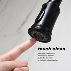 Kitchen Faucet With Pull Out Spraye In Matte Black -FURITURE SALE SHOP matte black tahanbath pull out kitchen faucets y w928 110973 76 1000