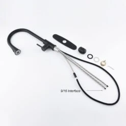 16.14 In Matte Black 360 Degree Spout Swivel Kitchen Faucet With Pull Out Spraye -FURITURE SALE SHOP matte black tahanbath pull out kitchen faucets z w2287p183090 44 1000